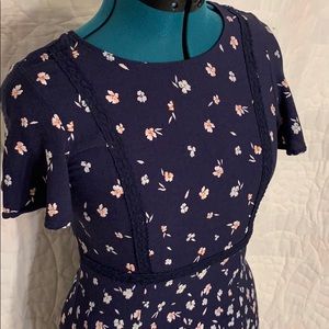 Blue & Pink Floral Sun Dress